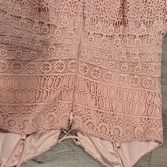 bebe Blush Lace Jumpsuit